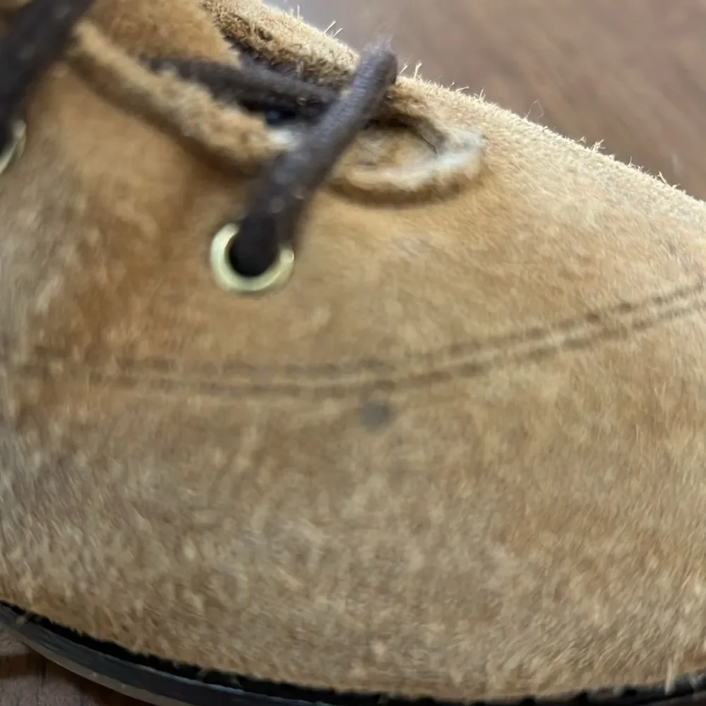 Michael Kors Lace Up Suede Sherpa Ankle Boots 4